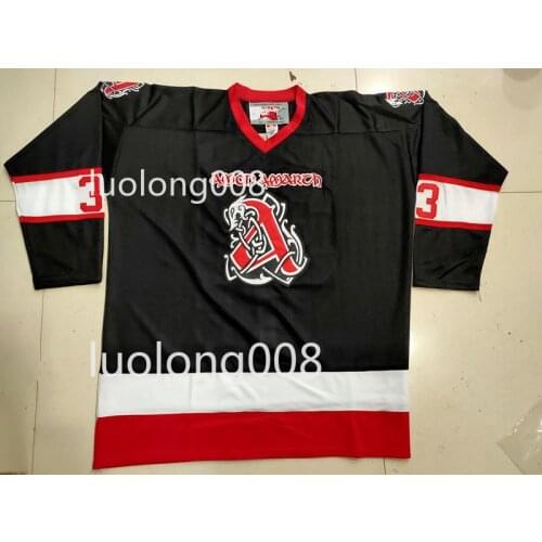 Custom 2020 men Rare Vintage Amon Amarth Viking Hockey Jersey Embroidery Stitched Customize any number and name Hockey shirt