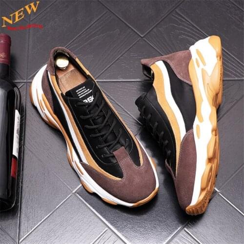 Autumn Men Sneakers High Quality Leather Casual Shoes Skateboard Shoes Chaussure Homme