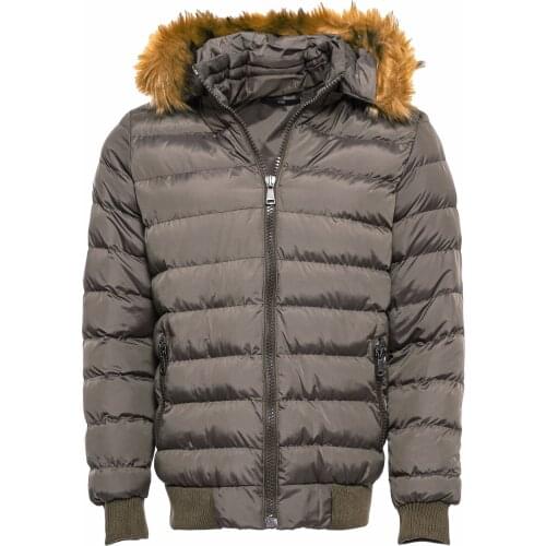 Mens Brown Down coat with Fur Wessi