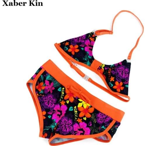 New 2017 TanKini Suits For Girls Swimsuit Brazilian May PlavKy Children Beachwear Kids Swimwear Swim BiKini G6-K67