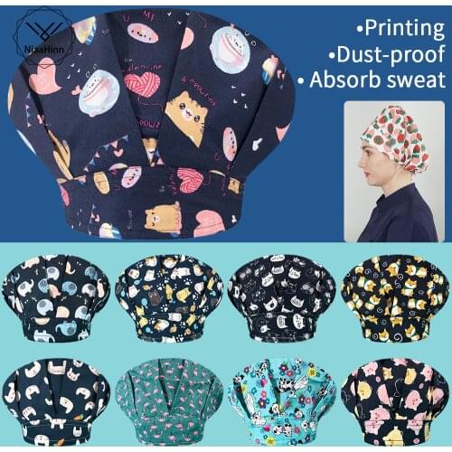 Wholesale Unisex Pirate Hat Waiter Cap Hotel Restaurant Canteen Bakery Kitchen Workwear Womens Accessories Print Scrub Chef Hat