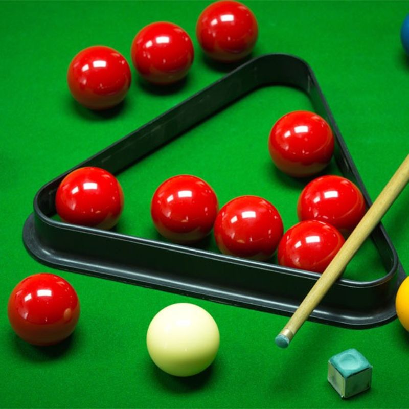 OOTDTY Plastic Triangle Shape English Billiard Balls Organize Sturdy Racks Snooker Game Club Storage Accessory