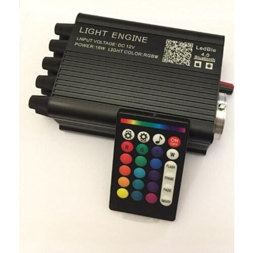 App Smart phone Remote controlled Audio Voice control DIY 16W Starry&Meteor Shooting Fiber Optic Light Engine Device RGBW 220V