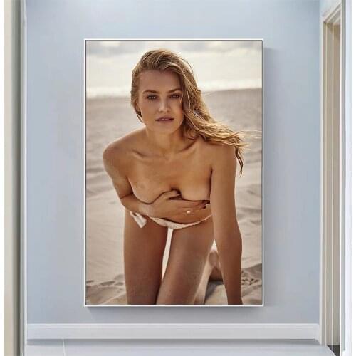 Anna Jagodzinska Sexy Model Pretty Girl Swimsuit Pose Wall Silk Cloth HD Poster Art Home Decoration Gift