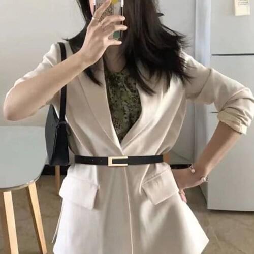 New Fashion Women PU Leather Thin Belt Personality Metal Buckle Waist Strap Designer Ladies Trouser Dress Decoration Waistband