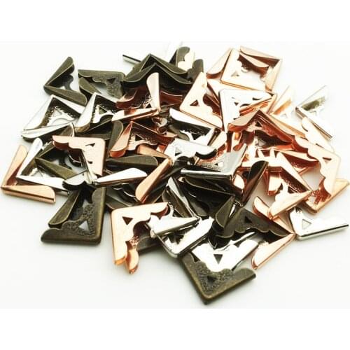 Mixed Styles Retro Metal Gold And Silver DIY Bronze Book Scrapbooking Album Menu Folder Protectors Corner For Photo Album SC155