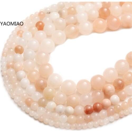 Light Pink Aventurine Wholesale NaturalStone Beads Round Loose Bead For Jewelry Making DIY Bracelet 15" Strand 4/6/8/10mm