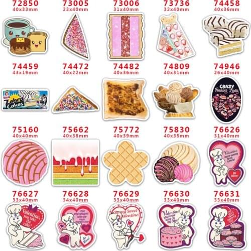 DIY Craft Supplies Sewing Accessories Cartoon Cake Printed Planar Resins Mold 30 Pieces. PR-72850