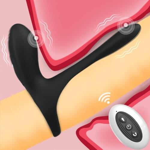 Penis Vibrator With Ring Long Lasting Erection Vagina Clitoris Stimulator Couple Vibrator Adult Sex Toys for Men Remote Control