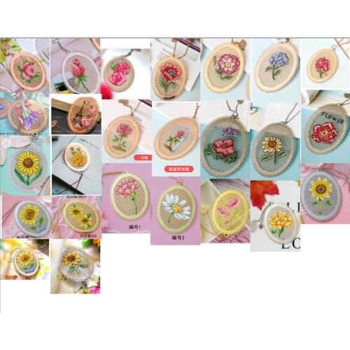 Top Flowers DIY Craft Stich Cross Stitch Bookmark Metal Silver Golden Needlework Embroidery Crafts Counted Cross-Stitching Kit