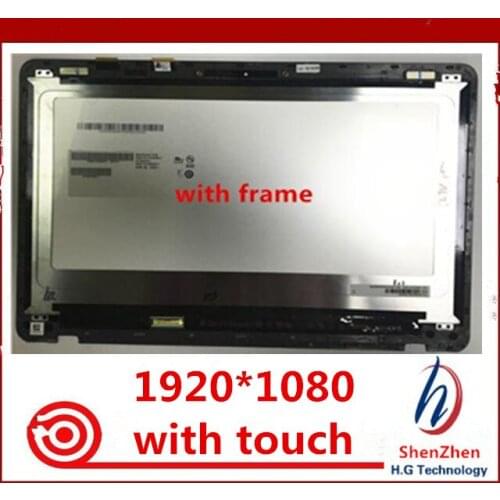 High quality 13.3"Full LCD Screen Touch Digitizer Display Assembly 30pin 1920*1080 For Asus UX360U UX360UA ASSEMBLY with frame