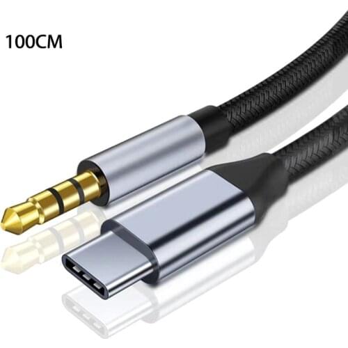 High Quality Type C to 3.5mm Headphone Stereo Cord Adapter 3.5mm Aux Jack Cable 0.5M-1.5M / 1.6Ft-4.92Ft