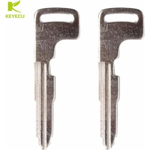 KEYECU 2PCSX Replacement New Uncut Smart Key Prox Remote Emergency Blade Insert for Mitsubishi Lancer Mirage Outlander