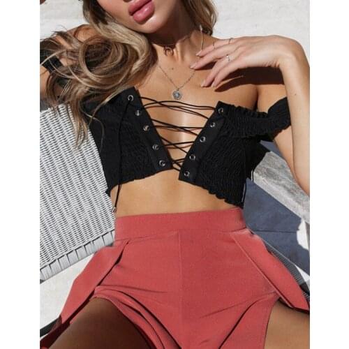 2019 Swimwear Female Push-Up Padded Bra swimsuit bathing suit women two-piece sexy Swimwear Set