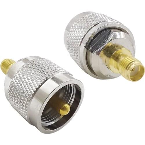 1PCS UHF PL259 PL-259 Male Plug to SMA Female Jack Straight Nickel plated RF Coaxial Coax Adapter Connector