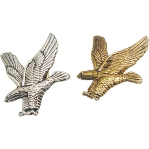 Lots 2 Pcs Bird Eagle Shirt Brooch Pin Collar Button Stud Brooches Unisex Women Men Jewelry