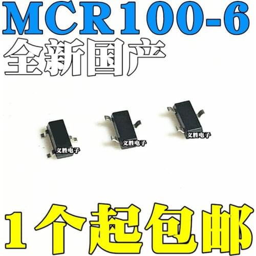 3PCS NEW MCR100-6 MCR16 Unidirectional microtrigger SOT23 Single and double to SCR, one-way thyristor