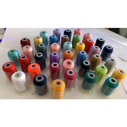 40 Different Brother Colors Premium Quality Polyester Machine Embroidery Thread 40WT 120D/2 500 meters Mini Cone Home