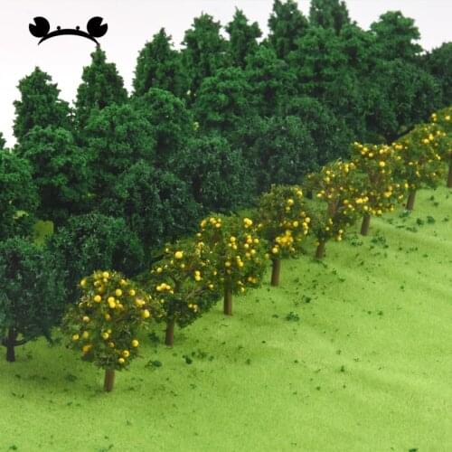 40pcs/lot HO OO Z TT Scale Plastic Miniature Model Trees For Model Building Trains Railroad Garden Park Layout Scenery Landscape