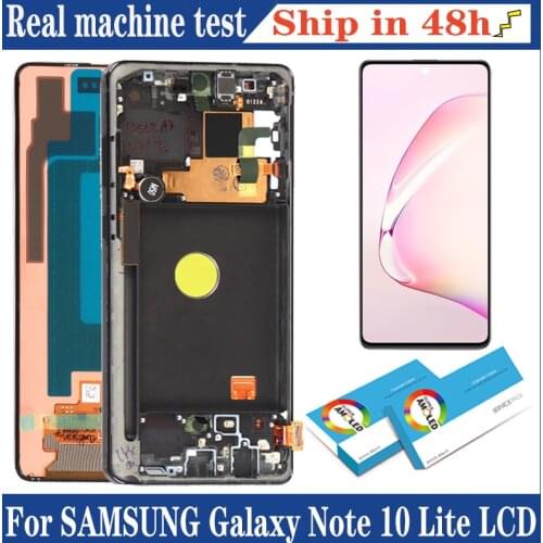 6.7'' 100% Original AMOLED Display for Samsung Galaxy Note 10 lite N770F LCD Touch Screen Digitizer Assembly Repair Parts
