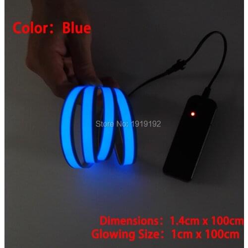 8Color 1.4X100CM el tape el wire el strip for car,house,model,dispaly,holiday, Fence and Party decoration without el inverter