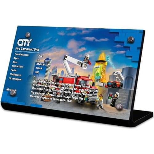 Acrylic display stand brand for 60282 Fire Command Unit toys building blocks