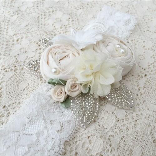 Free Shipping Birthday Girl Ivory Lace Headband Photo Prop