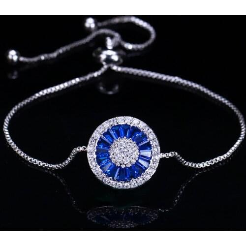 ERLURE Fashion Pretty Cubic zircon Delicate bracelets for women Wedding Bridal Luxury Jewelry For Women Trendy bracelet Bangle