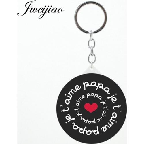 JWEIJIAO SUPER PAPA keychains Mirrors YOU ARE THE BEST DAD Round espejo de maquillaje for fathers day gift CT460