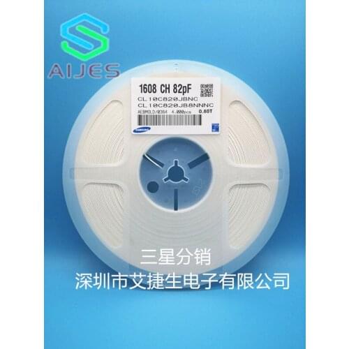 CL10C820JB8NNWC CL10C820JB8NNNC CL10C820JB8NFNC CL10C820GB8NNNC CL10C820FB8NNWC CL10C820FB8NNNC 0603 82pF 50V C0G ±1% ±2% ±5