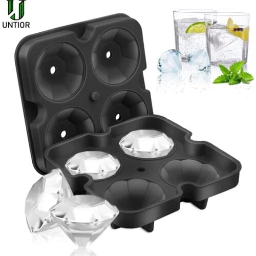 UNTIOR Diamond Ice Cube Maker Shape Mold Brick Square Forms For Ice Bar Accessiories Whiskey Ice Cube Trays Molds Bar Tools