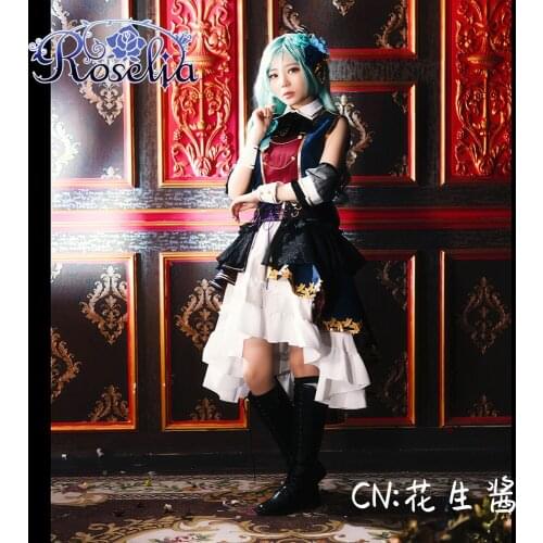 Cosplay Costume Anime Bang Dream! Hikawa Sayo Roselia Dresses Christmas Halloween Free shipping CG487