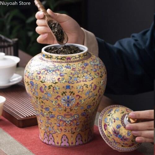 Creative Blue and White Porcelain Storage Jar Household Sealed Jar Retro Crafts Storage Bottle Decoration Living Room Decoration