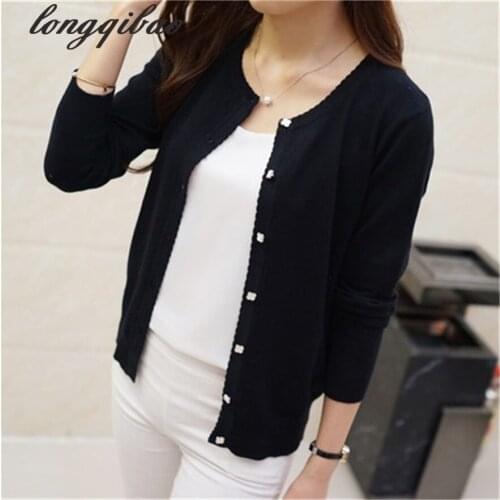 Longqibao Women's Short Cardigans