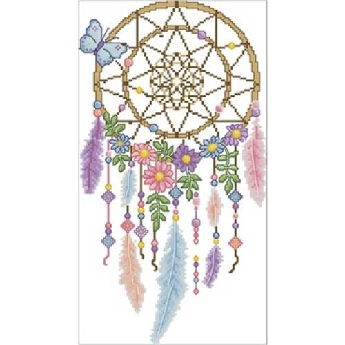 Dreamcatcher patterns counted 11CT 14CT 18CT Cross Stitch Set DIY Chinese Cross-stitch Kit Embroidery Needlework Home Deco