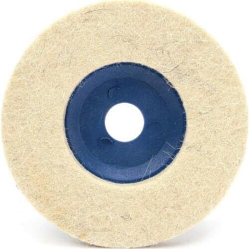 3x 100mm 4Inch Round Wool Buffing Pads Polishing Wheel Felt Buffer Disc Set
