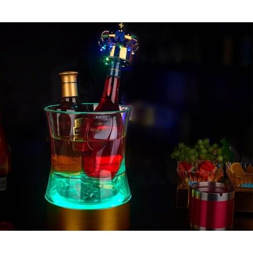 New rechargeable Wine ice Bucket LED RGB Light Ice Cooler Champagne Wine Beverage Drinks Beer Bar Party Tools