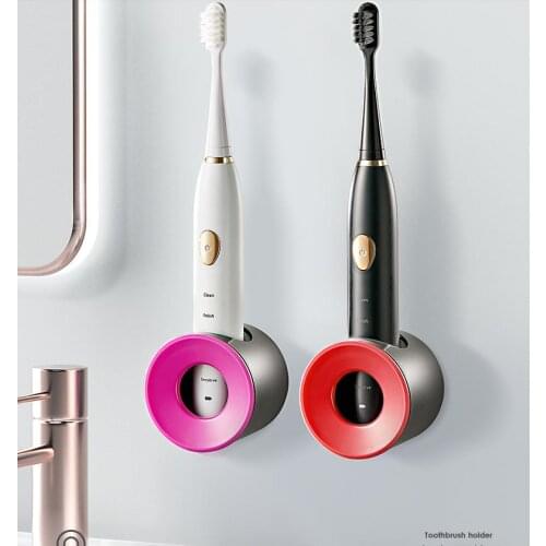 Punch-free electric toothbrush holder toilet rack wall-mounted bathroom toothbrush holder storage suction wall
