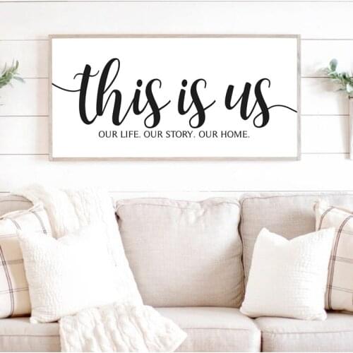 Anniversary Gift This is us Love Quote Print Black White Romantic Minimalist Poster Family Quotes Art Canvas Painting Home Decor