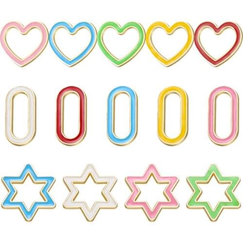 ZHUKOU 1 piece heart star earrings charms for Jewelry making accessories DIY handmade earring charms accessories model:VD724
