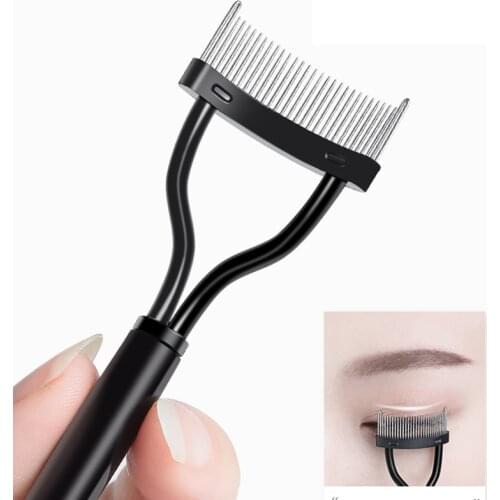 Black Eyelash Comb Beauty Makeup Eyelash Metal Brush Comb Separator Mascara Curl Beauty Makeup Cosmetic Tools
