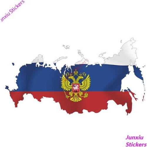Reflective Russian Flag Map Art Pattern Car Stickers Bumper Cover Scratches Sunscreen Decal Decoration Assessoires KK15*9cm