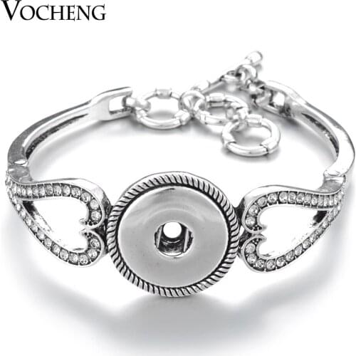 Vocheng Snap Button Charms Bracelet Toggle-clasps 18mm Interchangeable Jewelry NN-441