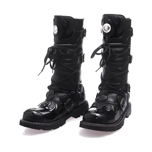 High Quality Genuine Leather Men high Boots Black Military Boots Tactical Boots Army Boots Men botas Leather Shoes Men Shoes