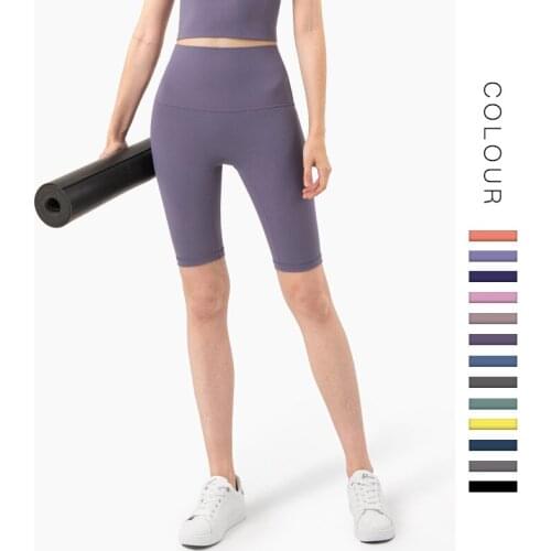 18 Color High Waist Sport Leggings Women Yoga Knee Length Running Tights Fitness Leggings Nudity Push Up Hip Work Out Yoga Pants
