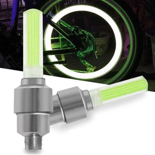 1 Pair Bicycle Valve Lights Illuminated Valve Cover Glow Stick Type Like Ultralight Mountain Road Bike Valve Cap