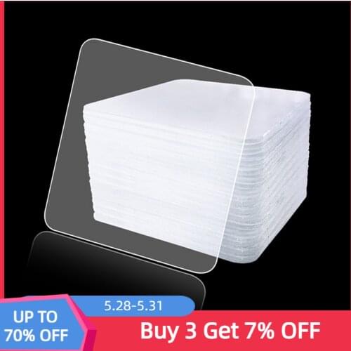 10/20PCS Powerful Double Sided Stickers Tape 6*6cm Self-adhesive Transparent Square Sticky Pads for DIY Craft Household