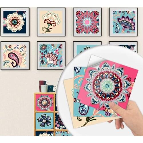 10 Styles of Colorful Ethnic Style Home Landscaping Decoration Self-adhesive Wallpaper, Waterproof and Antifouling