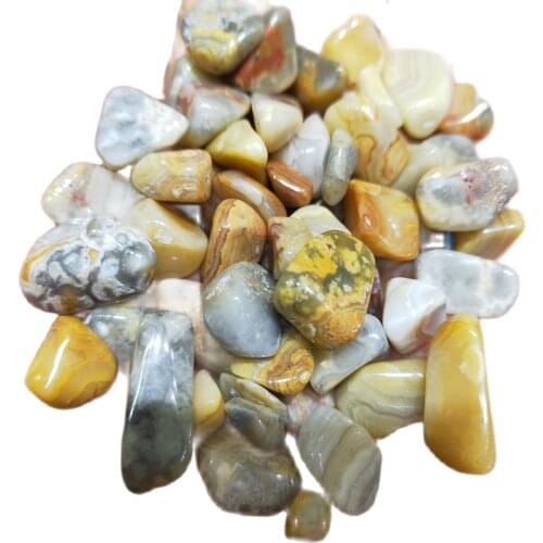 100g Natural crazy agate gravel ore crystal stone aquarium stone, garden stone decorative healing energy stone