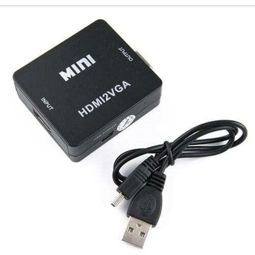 1080P HDMI to VGA Converter Support Audio and Video (CVBS) to HDMI Adapter RCA AV/CVSB L/R Video 1080P AV2HDMI